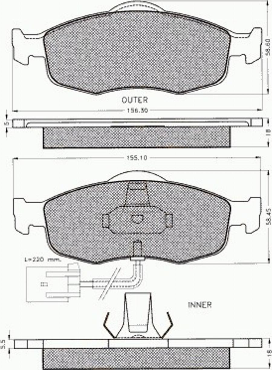 Pex 7254 - Kit de plaquettes de frein, frein à disque cwaw.fr