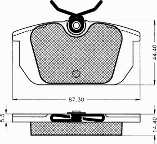 Pex 7256S - Kit de plaquettes de frein, frein à disque cwaw.fr