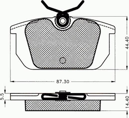 Pex 7.256 - Kit de plaquettes de frein, frein à disque cwaw.fr