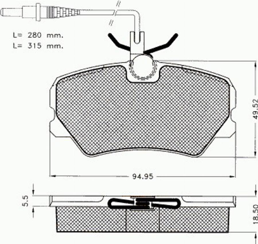 Pex 7252 - Kit de plaquettes de frein, frein à disque cwaw.fr