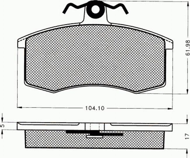 Pex 7205 - Kit de plaquettes de frein, frein à disque cwaw.fr