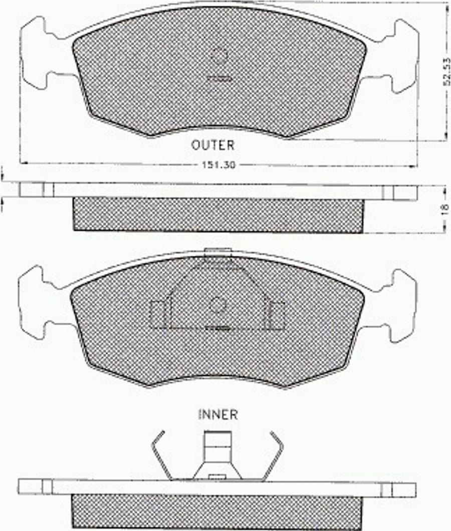 Pex 7217 - Kit de plaquettes de frein, frein à disque cwaw.fr