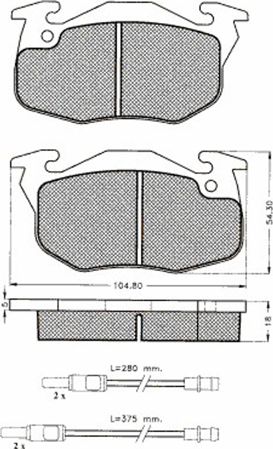 Pex 7284S - Kit de plaquettes de frein, frein à disque cwaw.fr