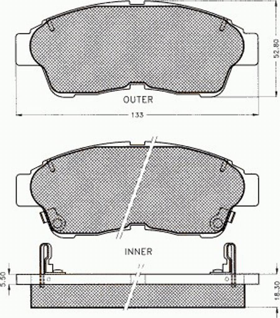 Pex 7.224 - Kit de plaquettes de frein, frein à disque cwaw.fr