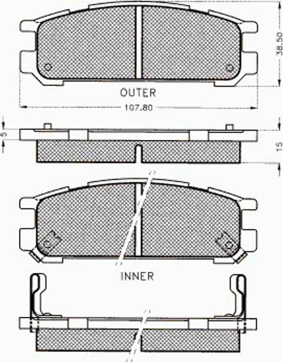 Pex 7221 - Kit de plaquettes de frein, frein à disque cwaw.fr