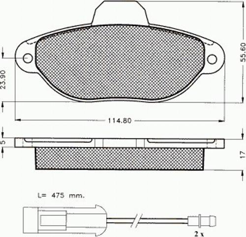 Pex 7227 - Kit de plaquettes de frein, frein à disque cwaw.fr