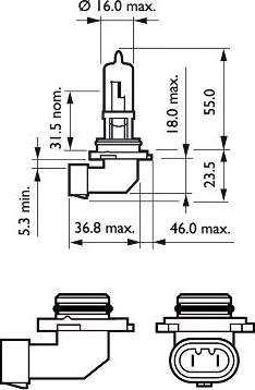 PHILIPS 9005PRB1 - Ampoule, projecteur longue portée cwaw.fr