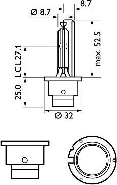 PHILIPS 85122XV2C1 - Ampoule, projecteur principal cwaw.fr