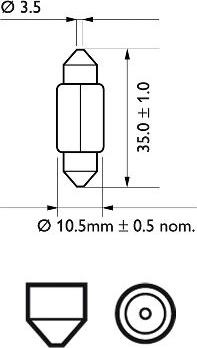 PHILIPS 12844HWCP - Ampoule, feu éclaireur de plaque cwaw.fr