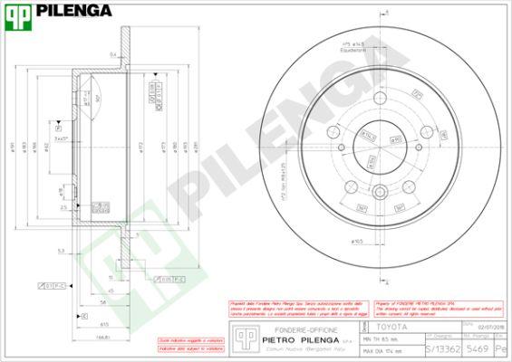 Pilenga 5469 - Disque de frein cwaw.fr