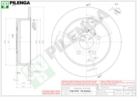 Pilenga 5487 - Disque de frein cwaw.fr