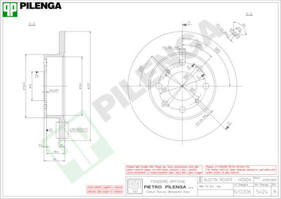 Pilenga 5424 - Disque de frein cwaw.fr