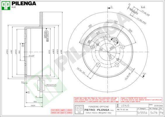 Pilenga 5476 - Disque de frein cwaw.fr