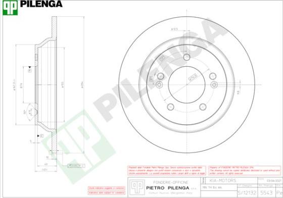 Pilenga 5543 - Disque de frein cwaw.fr