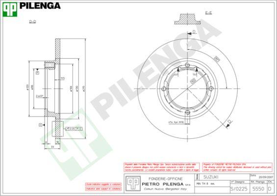 Pilenga 5550 - Disque de frein cwaw.fr