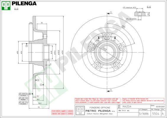 Pilenga 5504 - Disque de frein cwaw.fr