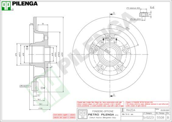 Pilenga 5508 - Disque de frein cwaw.fr