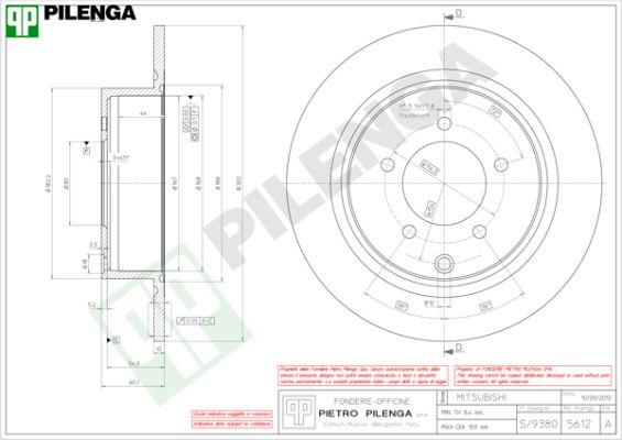 Pilenga 5612 - Disque de frein cwaw.fr