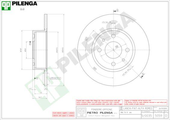 Pilenga 5059 - Disque de frein cwaw.fr