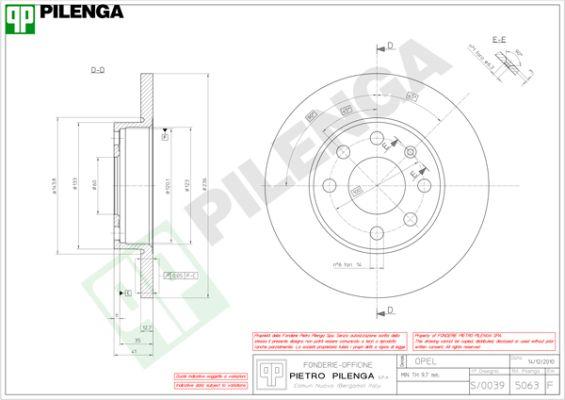 Pilenga 5063 - Disque de frein cwaw.fr