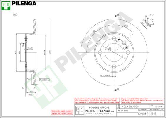 Pilenga 5151 - Disque de frein cwaw.fr