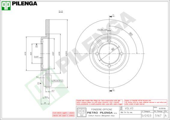 Pilenga 5167 - Disque de frein cwaw.fr