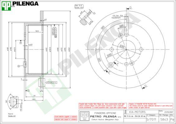 Pilenga 5843 - Disque de frein cwaw.fr