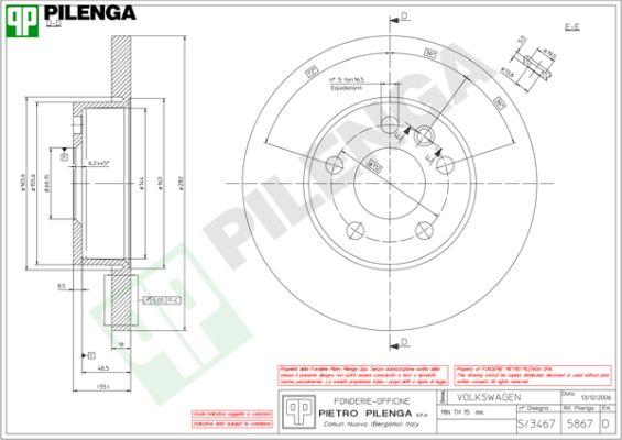 Pilenga 5867 - Disque de frein cwaw.fr