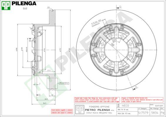 Pilenga 5834 - Disque de frein cwaw.fr