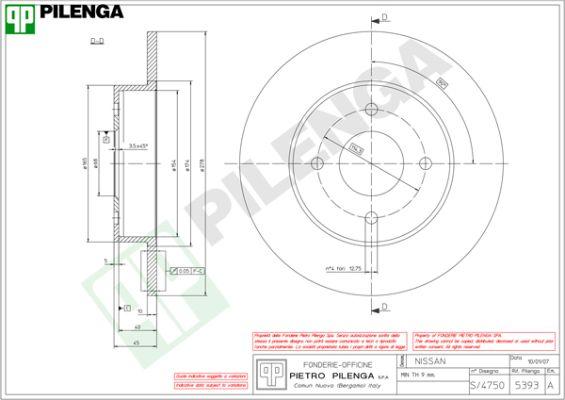 Pilenga 5393 - Disque de frein cwaw.fr