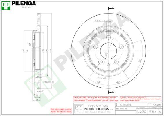 Pilenga 5386 - Disque de frein cwaw.fr