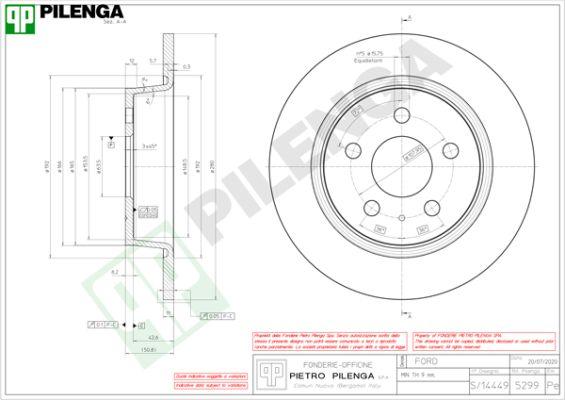 Pilenga 5299 - Disque de frein cwaw.fr