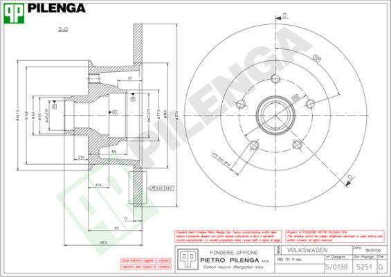 Pilenga 5251 - Disque de frein cwaw.fr