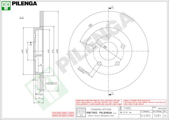 Pilenga 5281 - Disque de frein cwaw.fr