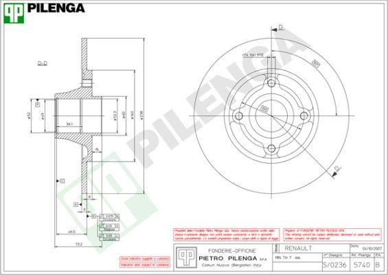 Pilenga 5740 - Disque de frein cwaw.fr