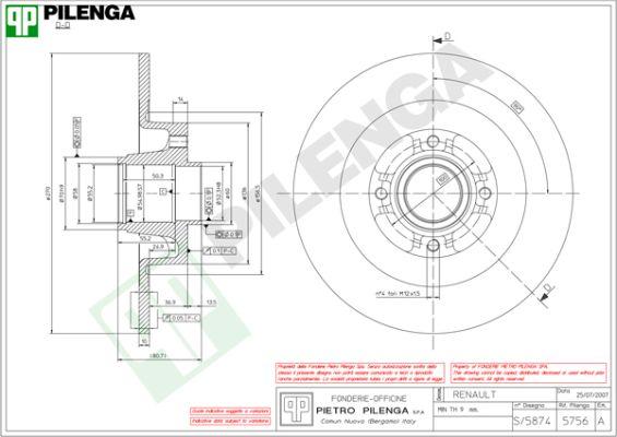 Pilenga 5756 - Disque de frein cwaw.fr