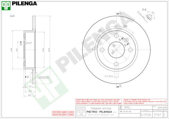 Pilenga 5767 - Disque de frein cwaw.fr