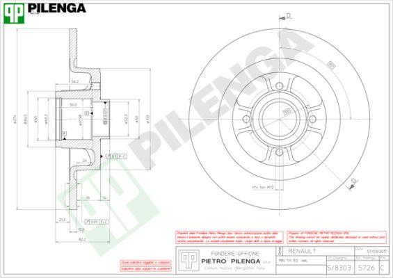 Pilenga 5726 - Disque de frein cwaw.fr