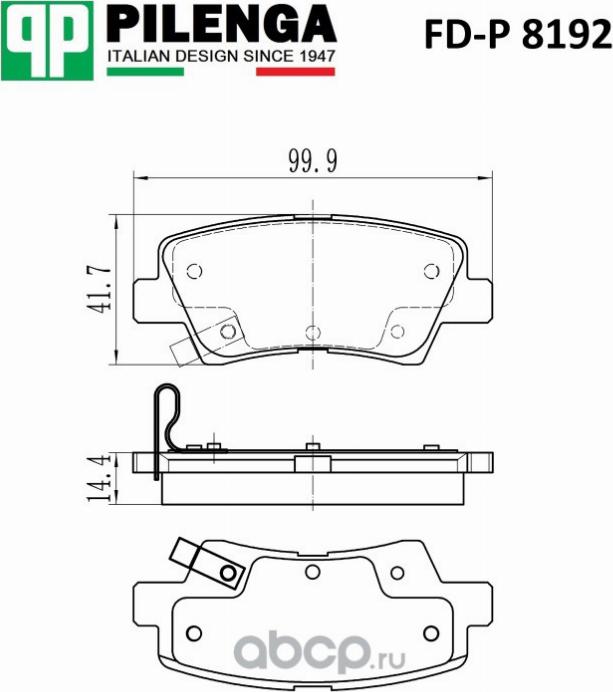 Pilenga FD-P 8192 - Kit de plaquettes de frein, frein à disque cwaw.fr