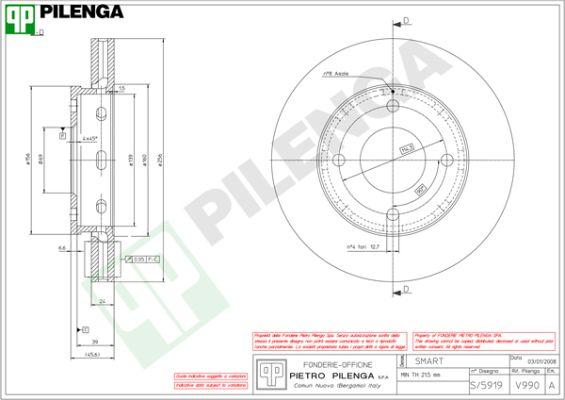 Pilenga V990 - Disque de frein cwaw.fr