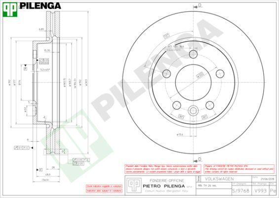 Pilenga V993 - Disque de frein cwaw.fr