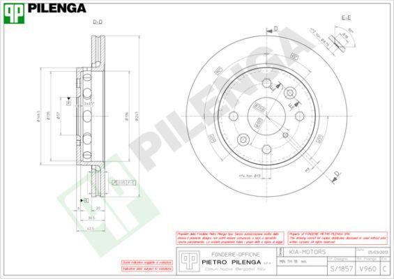 Pilenga V960 - Disque de frein cwaw.fr