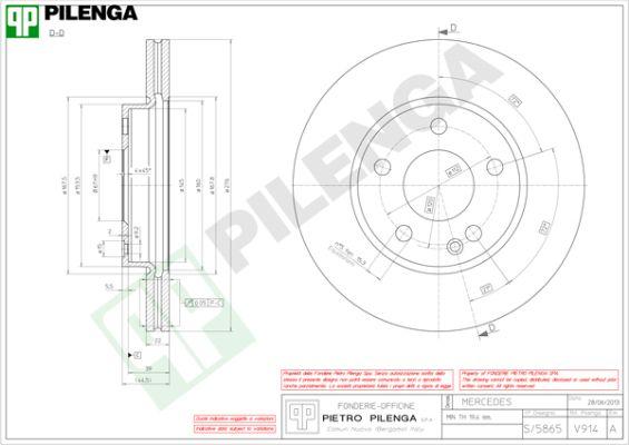 Pilenga V914 - Disque de frein cwaw.fr