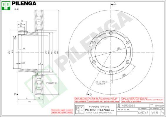 Pilenga V915 - Disque de frein cwaw.fr