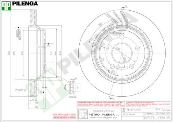 Pilenga V936 - Disque de frein cwaw.fr