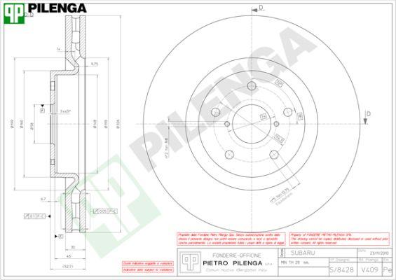 Pilenga V409 - Disque de frein cwaw.fr