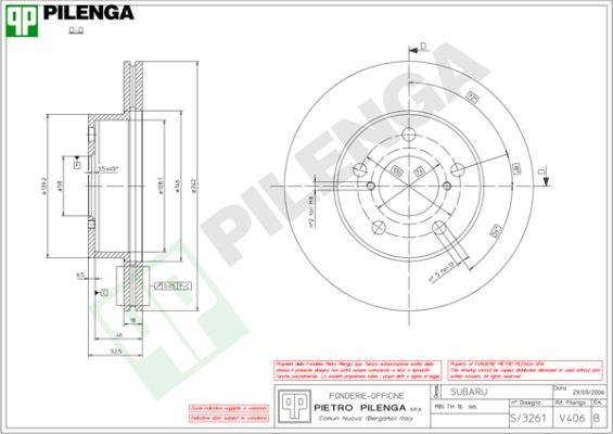 Pilenga V406 - Disque de frein cwaw.fr