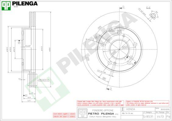 Pilenga V413 - Disque de frein cwaw.fr