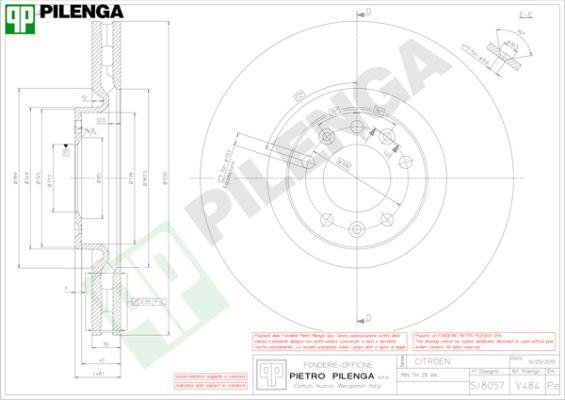 Pilenga V484 - Disque de frein cwaw.fr