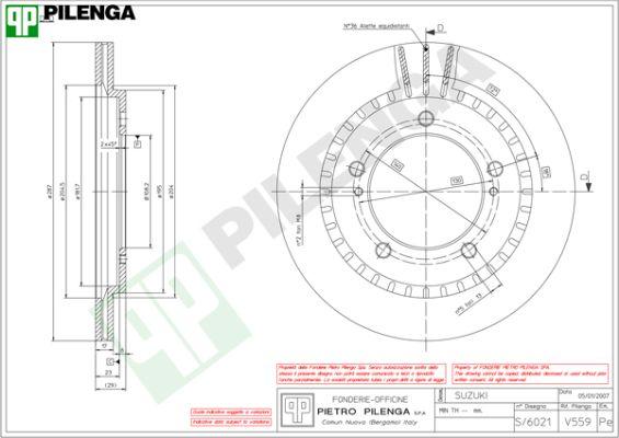 Pilenga V559 - Disque de frein cwaw.fr